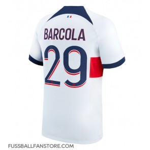 Paris Saint-Germain Bradley Barcola #29 Replik Auswärtstrikot 2023-24 Kurzarm